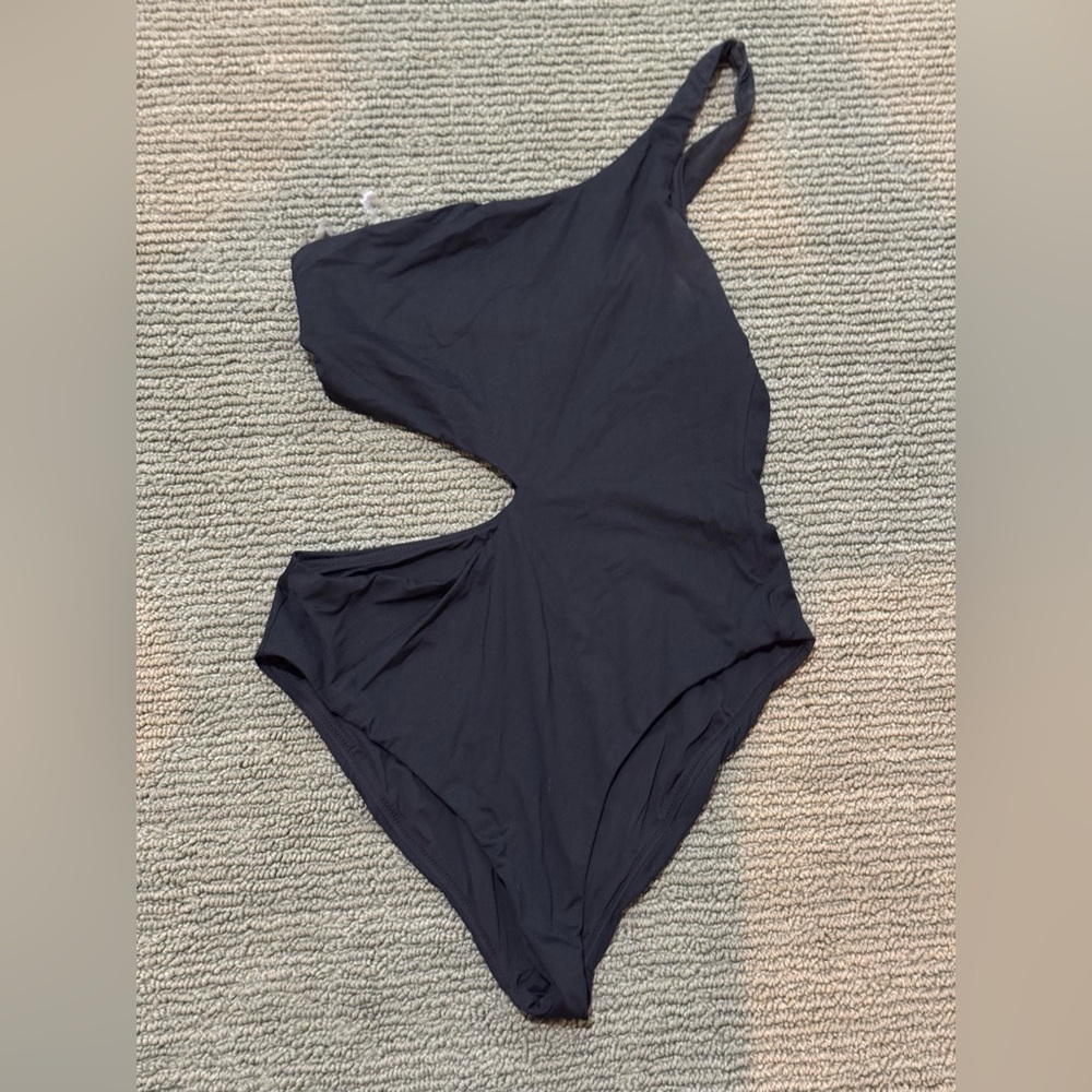 Aqua Cutout Black One Piece | Size M